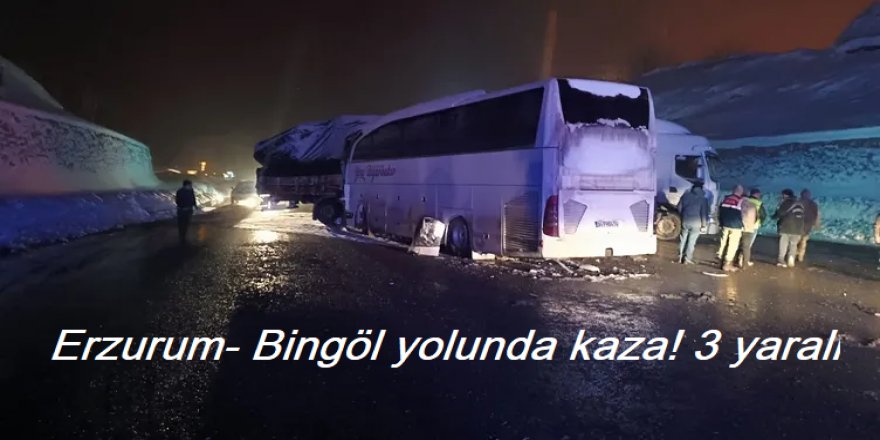 Bingöl-Erzurum yolunda kaza! 3 yaralı