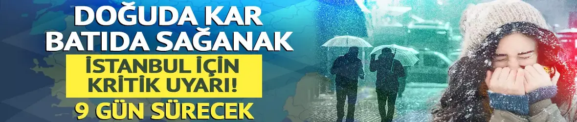 Türkiye'nin doğusunda kar, batısında yağmur var!