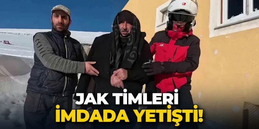 Erzurum'da JAK timleri imdada yetişti
