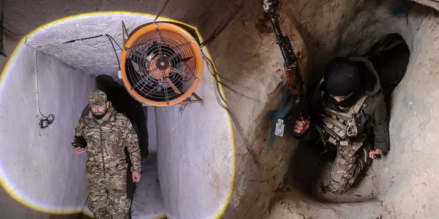YPG'nin Suriye'deki tünelleri görüntülendi!