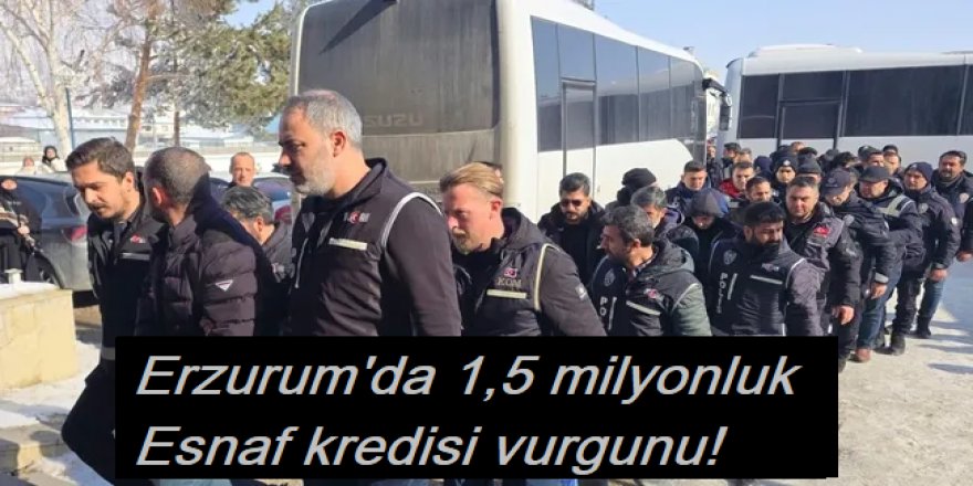 Erzurum’da 11,5 milyonluk esnaf kredisi vurgunu! 19 tutuklama