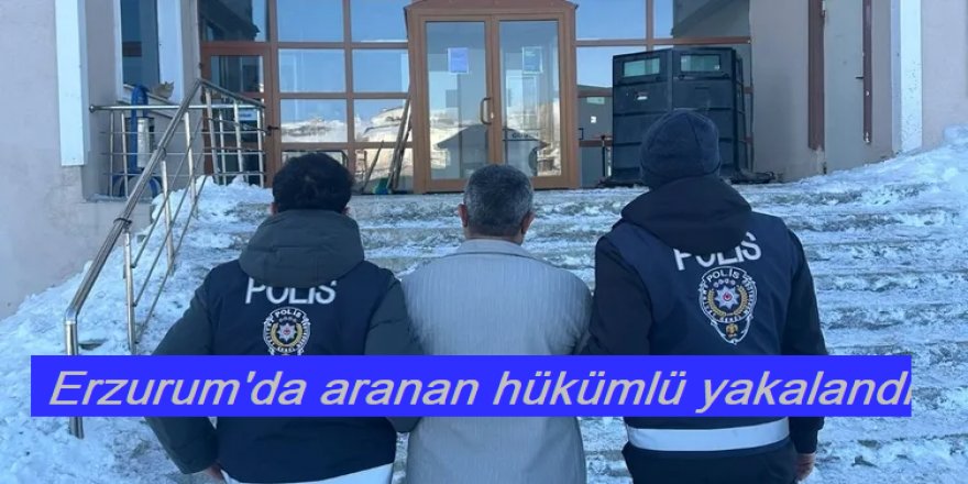 Erzurum'da aranan hükümlü yakalandı