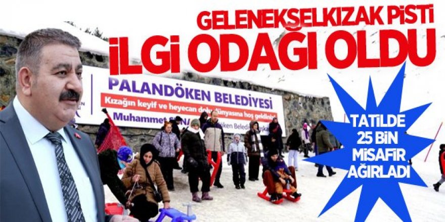 Palandöken Belediyesi’nden renk katan kızak keyfi