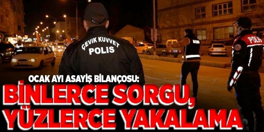 Erzurum polisi ocak ayında suça göz açtırmadı