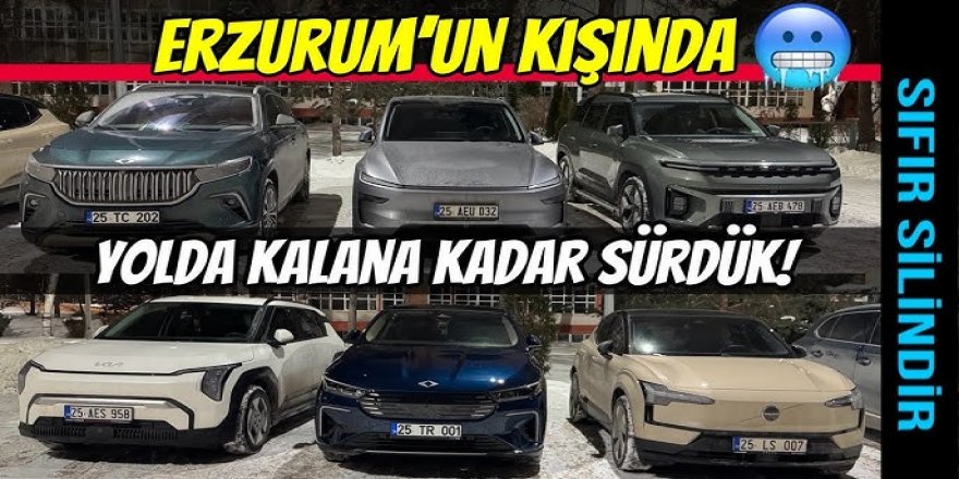 6 elektrikli otomobile zorlu Erzurum testi; Togg verilerle Tesla’yı geride bıraktı!