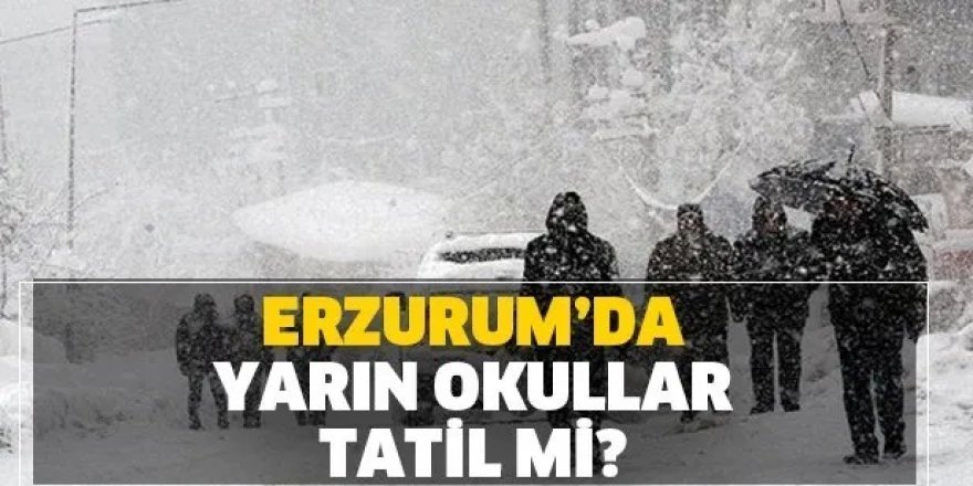 Erzurum’da yarın okullar tatil mi?