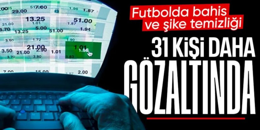 Futbol kulübü yöneticilerine yasa dışı bahis ve şike operasyonu: 32 kişi gözaltında