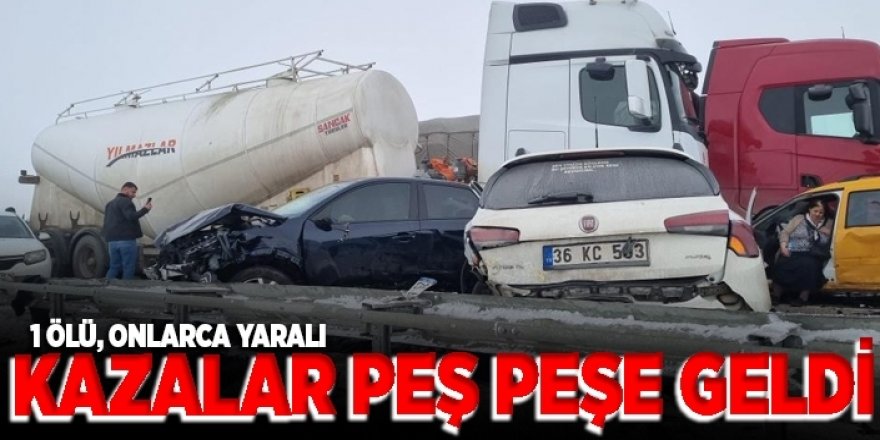 Erzurum'da Aynı yolda 2 zincirleme kaza: 1 ölü 32 yaralı