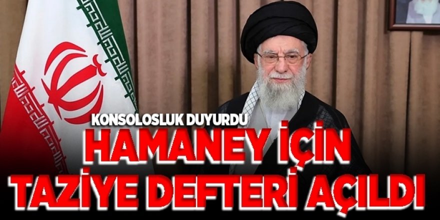 Erzurum'da Hamaney için taziye defteri açıldı