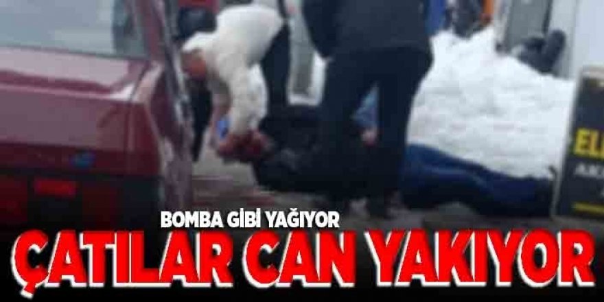 Erzurum'da çatılar ölüm saçıyor