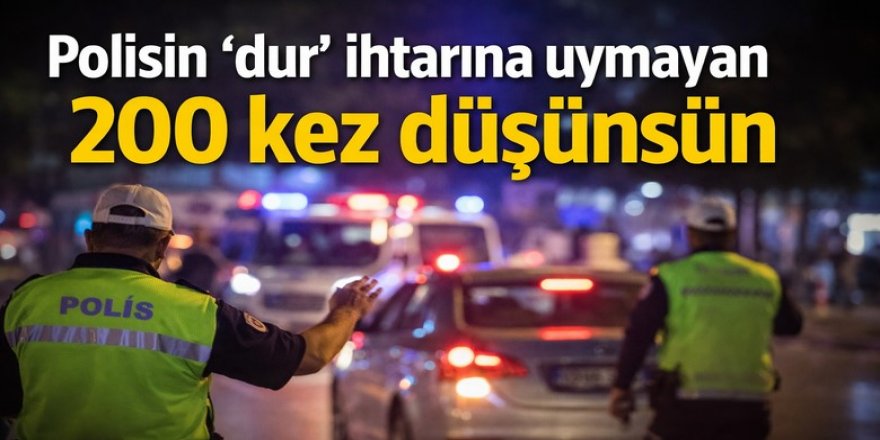 Erzurum'da polisten kaçan sürücüye 200 bin TL ceza
