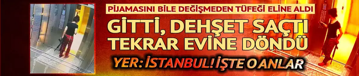 Eline pompalıyı aldı, pijamasıyla dehşet