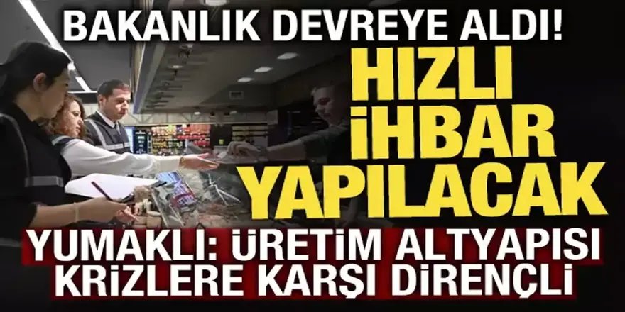 Bakan Yumaklı: Türkiye'nin üretim altyapısı krizlere karşı dirençli