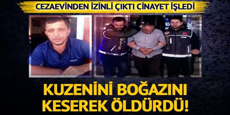 Erzurum'da Cezaevinden çıktı kuzeninin eşini öldürdü!