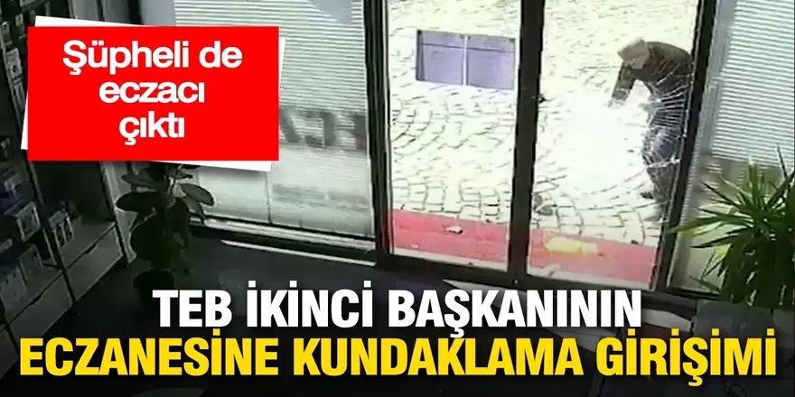 Erzurum'da Eczaneye kundaklama girişimi!