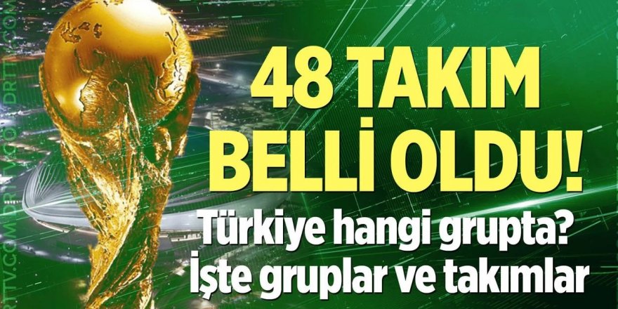 İşte 2026 Dünya Kupası'da katılacak 48 takım ve grupları