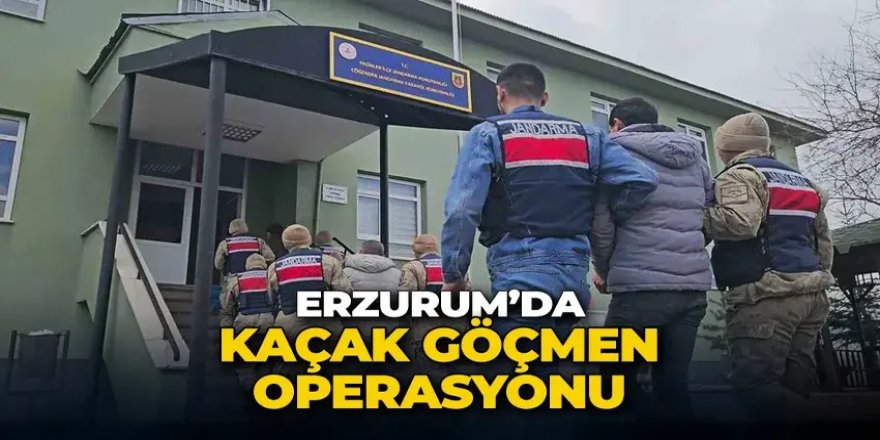 Erzurum'da 54 düzensiz göçmen yakalandı: 6 kişi tutuklandı