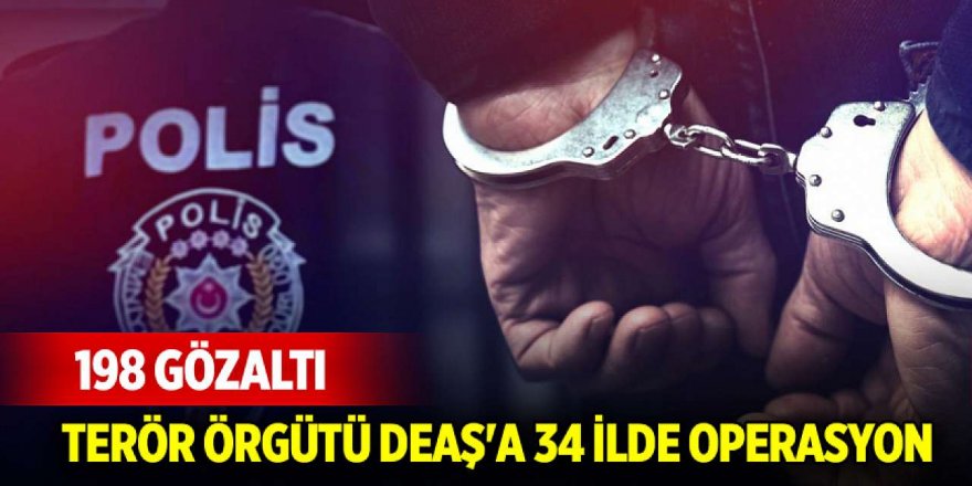 Terör örgütü DEAŞ'a Erzurum ve 33 ilde operasyon: 198 gözaltı