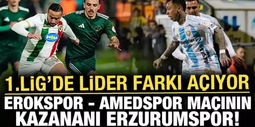 Esenler Erokspor-Amedspor maçının kazananı Erzurumspor! Lider farkı açıyor