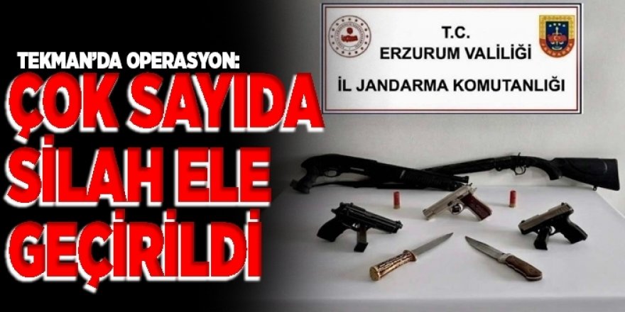 Erzurum'da Jandarmadan silah baskını