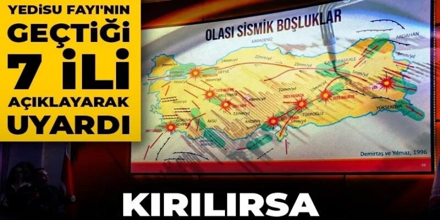 Yedisu Fayı'nın geçtiği 7 ili açıklayarak uyardı: Erzurum'da var