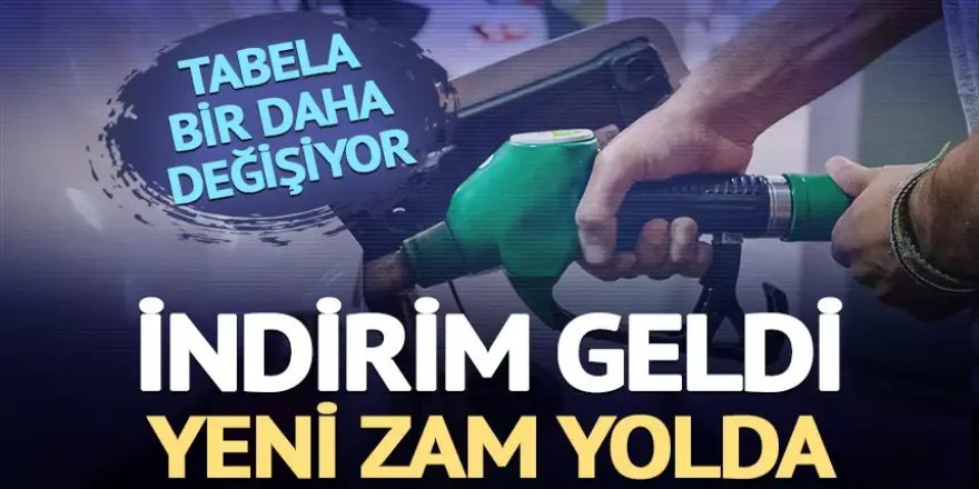 Akaryakıta indirim sonrası yeni zam