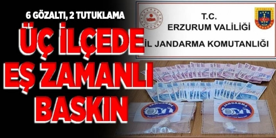 Erzurum'da Üç ilçede uyuşturucu operasyonu: 2 tutuklama