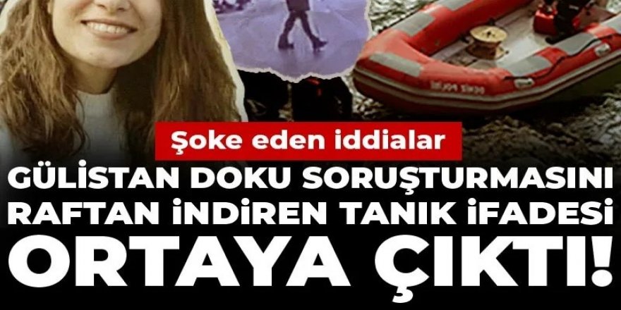 Gülistan Doku soruşturmasını raftan indiren tanık ifadesi ortaya çıktı!
