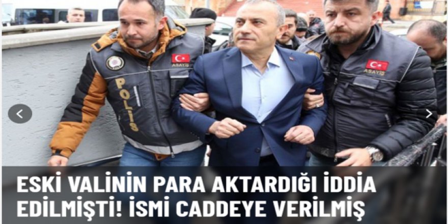 Eski Tunceli Valisi Tuncay Sonel'in para aktardığı iddia edilen Mehmet Aca'nın ismi caddeye verilmiş