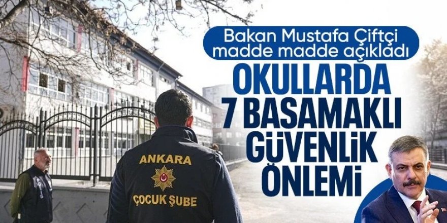 İçişleri Bakanı Çiftçi açıkladı! Bekçiler ve köy korucuları okullarda görevlendirilecek