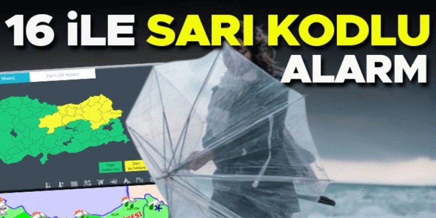 16 il için sağanak, kar ve fırtına uyarısı
