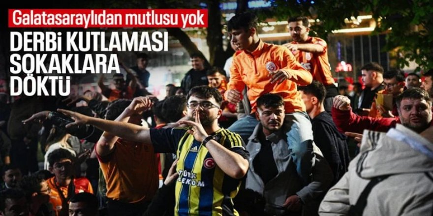 Erzurum'da Galatasaray taraftarları derbi sonrası sokaklara indi
