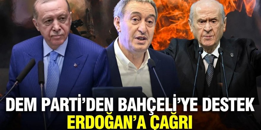 DEM Parti'den Bahçeli'ye destek, Erdoğan'a çağrı