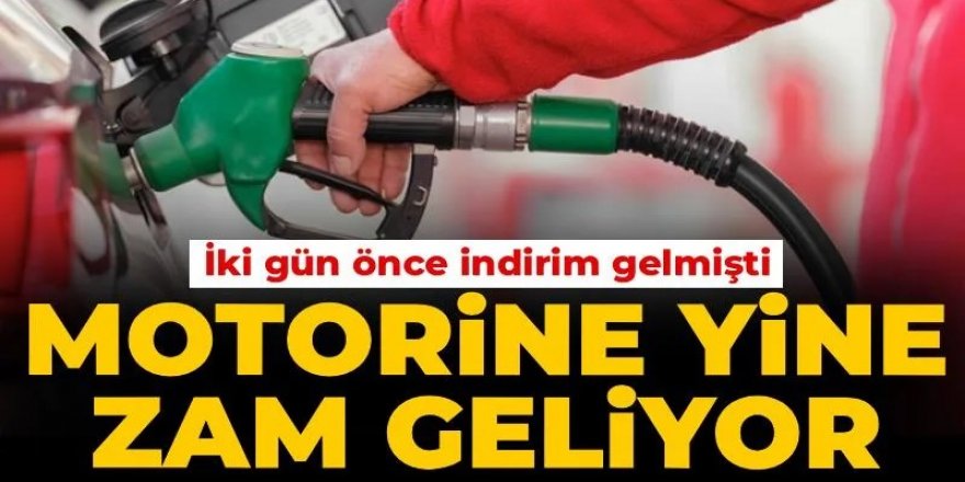 Yine Motorine zam geliyor