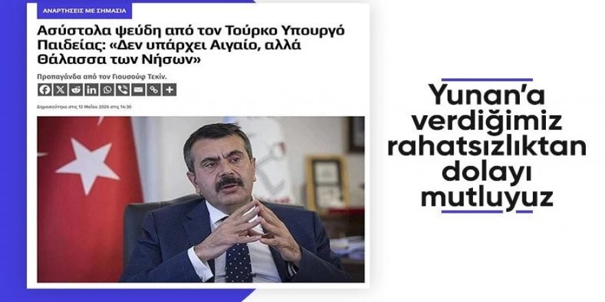 Müfredat değişikliği Yunanistan'ı rahatsız etti: Basın bu kez Yusuf Tekin'i hedef aldı