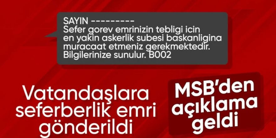 Telefonlara gelen mesaj endişe yarattı: Savaşa mı giriyoruz?