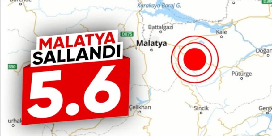 Malatya'da 5.6 büyüklüğünde deprem