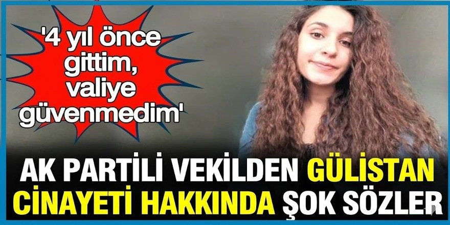 AK Partili vekilden Gülistan Doku cinayeti hakkında şok sözler: 4 yıl önce gittim, valiye güvenmedim