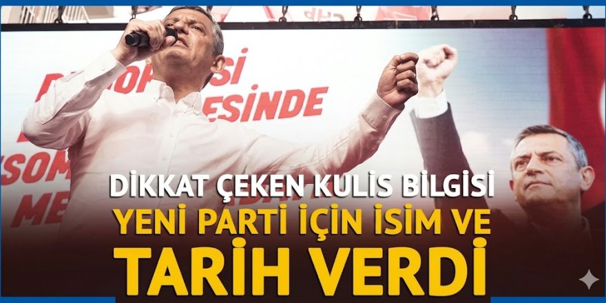 Son kulis bilgisi! Yeni parti için hem isim hem tarih verildi