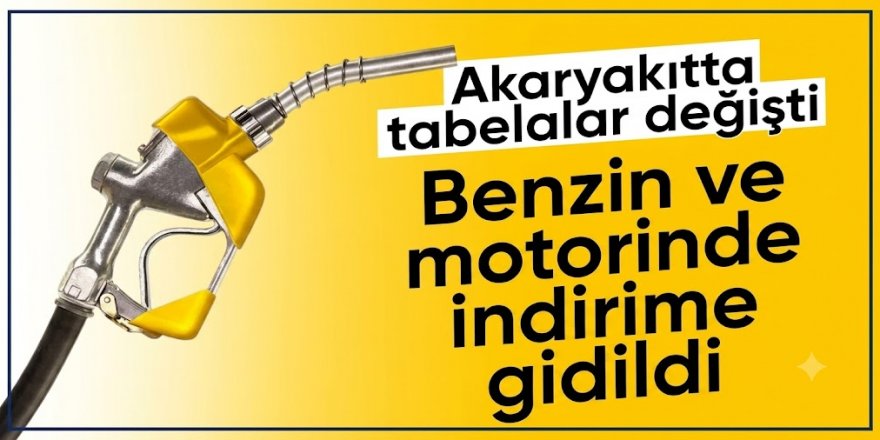 Benzin ve motorine indirim geldi