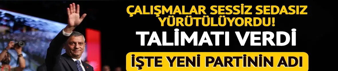 Yeni parti: İstiklal Partisi! Özgür Özel'in planı kulislere sızdı
