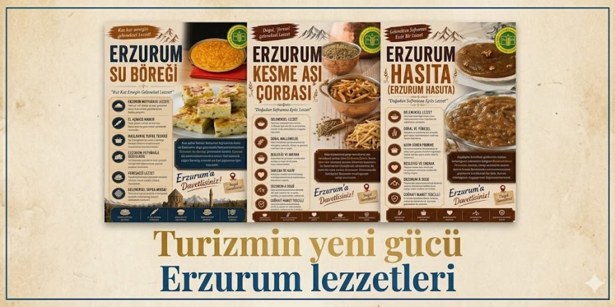 Turizmin yeni gücü Erzurum lezzetleri sosyal medyada