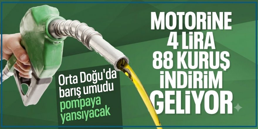 Petrol fiyatları çakıldı: Motorine 4 lira 88 kuruşluk indirim bekleniyor