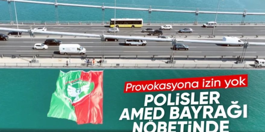 Amedspor bayrağına polis koruması: Gece boyunca nöbet tutuldu