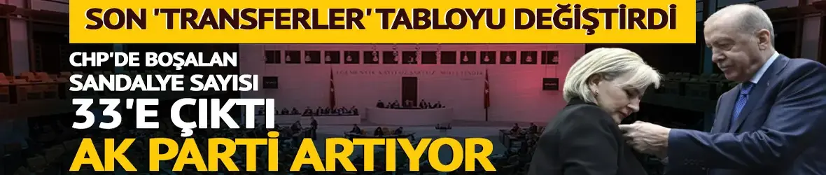 Meclis'te sandalye dağılımı değişti! AK Parti'ye katılım, CHP'de kan kaybı sürüyor