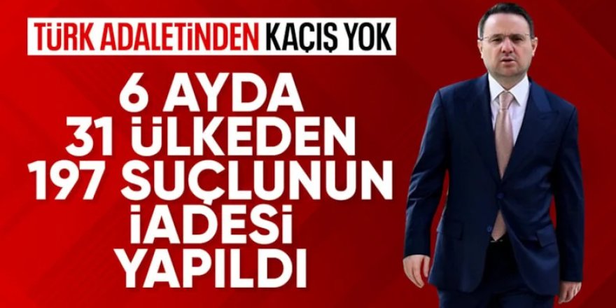 Akın Gürlek duyurdu: Yılın ilk yarısında 31 ülkeden 197 şahsın iadesi sağlandı