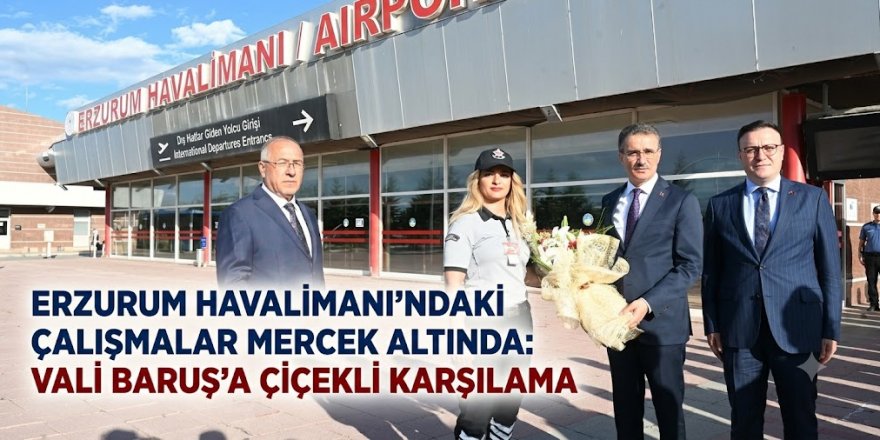 Halkın tepki odağındaki Havalimanında Valiyi Çiçekle karşıladılar