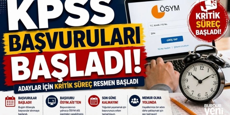 KPSS başvuruları bugün başlıyor