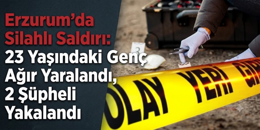 Erzurum'da Silahlı Saldırı: 23 Yaşındaki Genç Ağır Yaralandı, 2 Şüpheli Yakalandı
