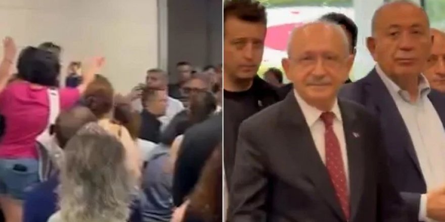 Deniz Göktaş'a destek için adliyeye giden Kılıçdaroğlu'na protesto